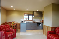 living, dining and kitchen area